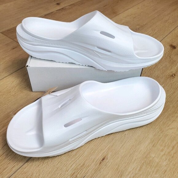 Hoka Ora Recovery Slide 3 Womens Size 14 / Mens Size 12 White 1135061 Sandal NEW